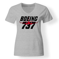 Thumbnail for Amazing Boeing 737 Designed V-Neck T-Shirts