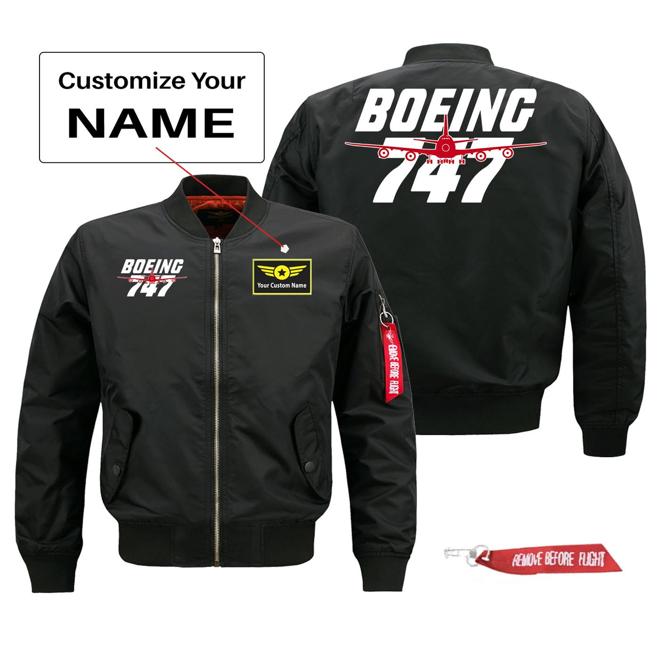 Amazing Boeing 747 Designed Pilot Jackets (Customizable)