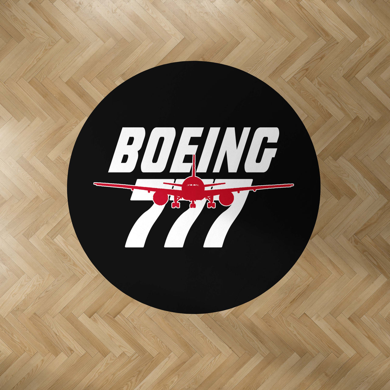Amazing Boeing 777 Designed Carpet & Floor Mats (Round)