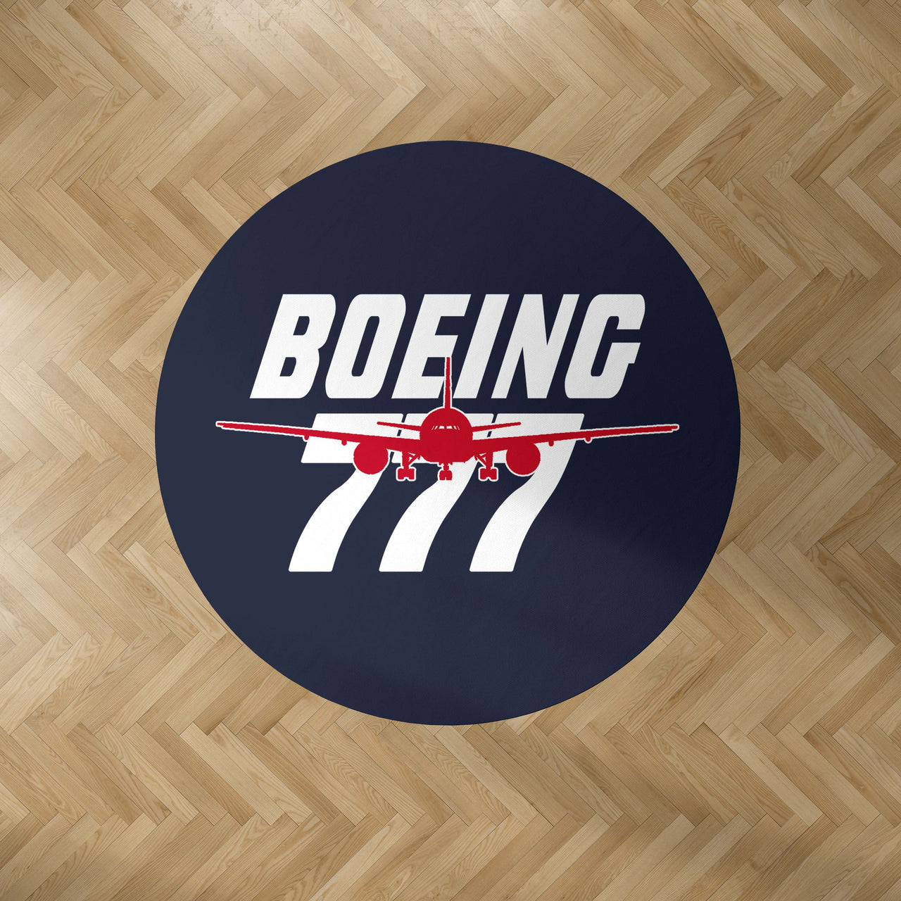 Amazing Boeing 777 Designed Carpet & Floor Mats (Round)