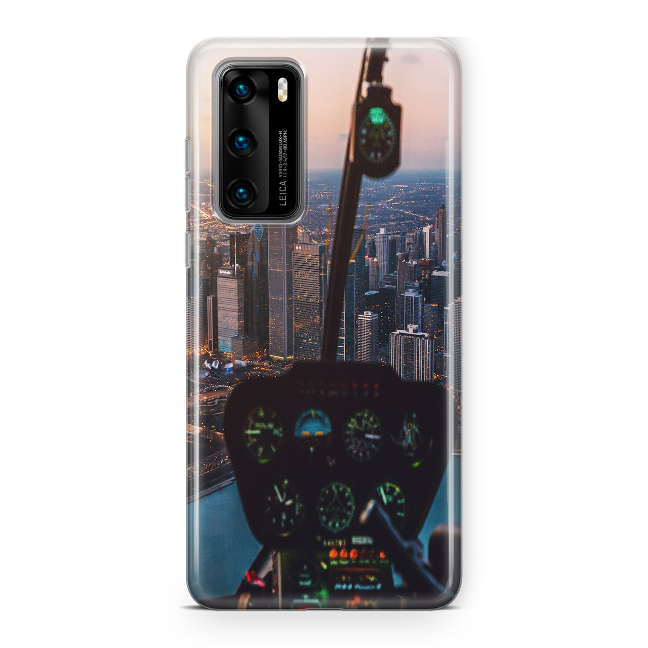 Amazing City View from Helicopter Cockpit Designed Huawei Cases