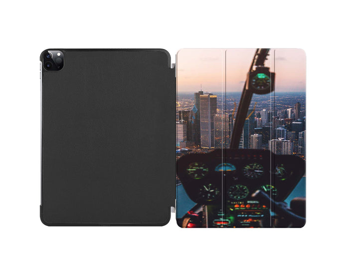 Amazing City View from Helicopter Cockpit Designed iPad Cases
