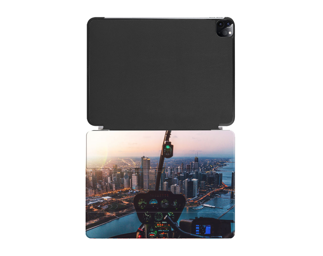Amazing City View from Helicopter Cockpit Designed iPad Cases