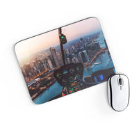 Thumbnail for Amazing City View from Helicopter Cockpit Designed Mouse Pads