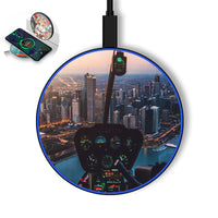 Thumbnail for Amazing City View from Helicopter Cockpit Designed Wireless Chargers