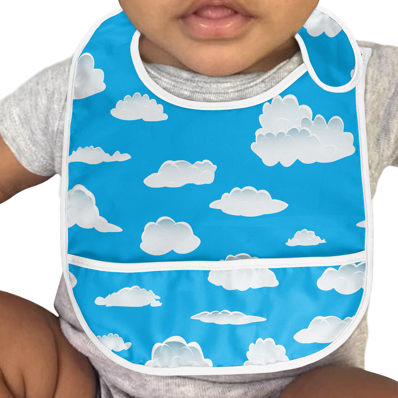 Amazing Clouds Designed Baby Bib