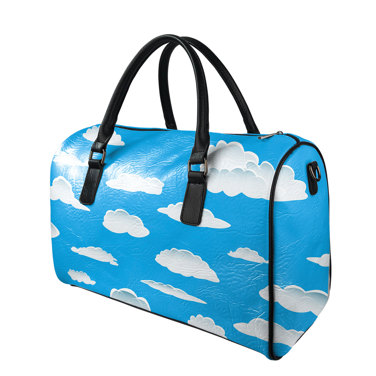 Amazing Clouds Designed Leather Travel Bag