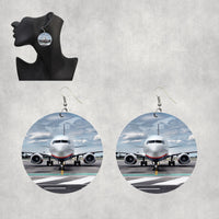 Thumbnail for Amazing Clouds and Boeing 737 NG Designed Wooden Drop Earrings