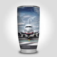 Thumbnail for Amazing Clouds and Boeing 737 NG Designed Tumbler Travel Mugs