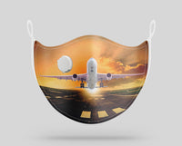 Thumbnail for Amazing Departing Aircraft Sunset & Clouds Behind Designed Face Masks