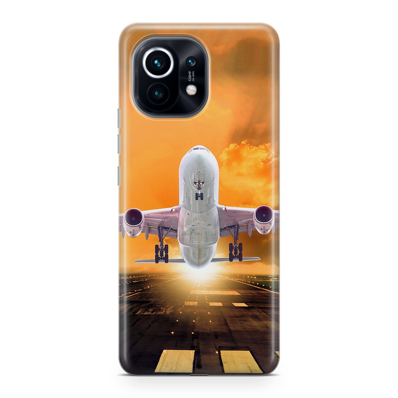 Amazing Departing Aircraft Sunset & Clouds Behind Designed Xiaomi Cases