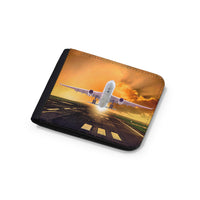 Thumbnail for Amazing Departing Aircraft Sunset & Clouds Behind Designed Wallets