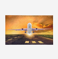 Thumbnail for Amazing Departing Aircraft Sunset & Clouds Behind Designed Door Mats