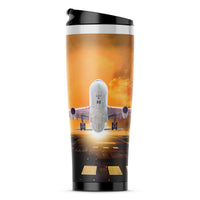 Thumbnail for Amazing Departing Aircraft Sunset & Clouds Behind Designed Travel Mugs