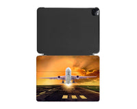 Thumbnail for Amazing Departing Aircraft Sunset & Clouds Behind Designed iPad Cases