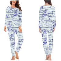 Thumbnail for Amazing Drawings of Old Aircrafts Designed Women Pijamas