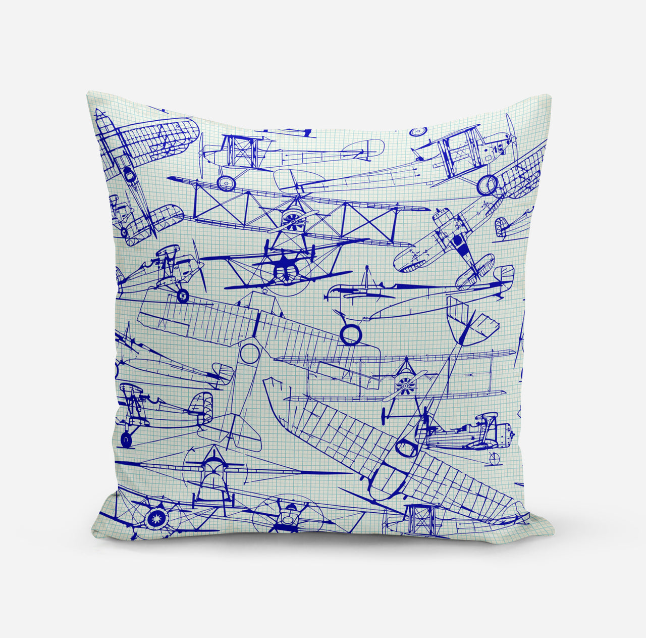 Amazing Drawings of Old Aircrafts Designed Pillows