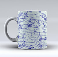 Thumbnail for Amazing Drawings of Old Aircrafts Designed Mugs