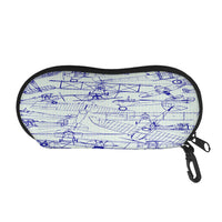 Thumbnail for Amazing Drawings of Old Aircrafts Designed Glasses Bag