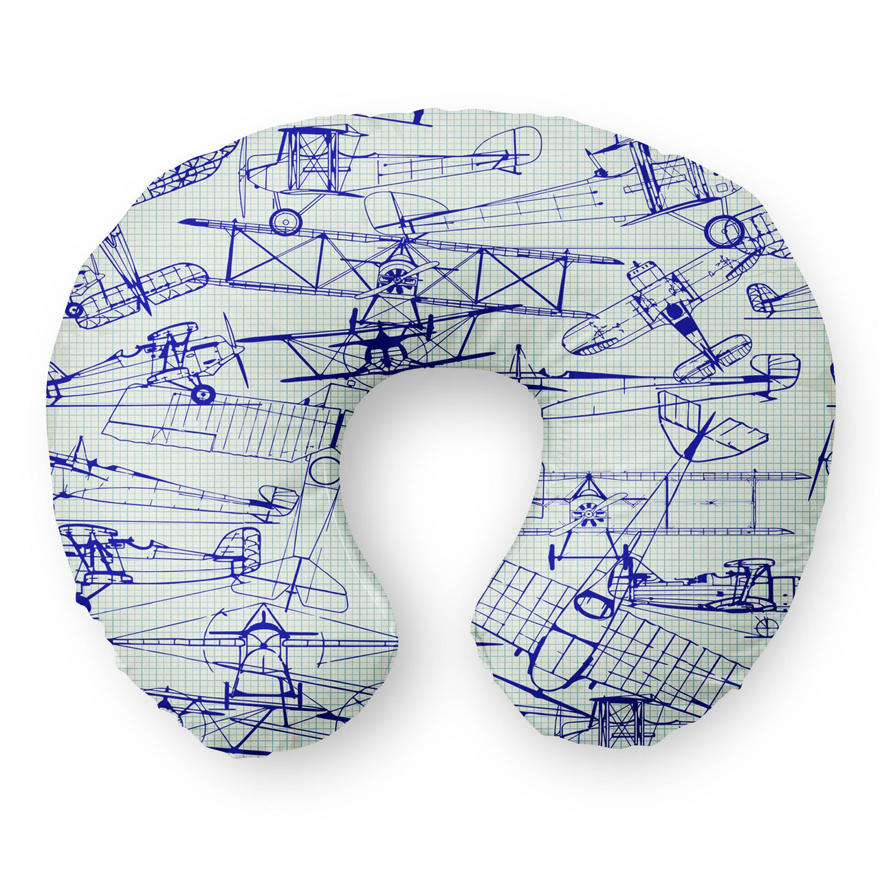 Amazing Drawings of Old Aircrafts Travel & Boppy Pillows