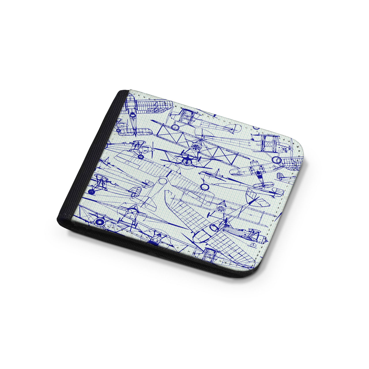 Amazing Drawings of Old Aircrafts Designed Wallets