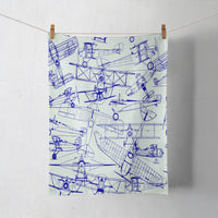 Thumbnail for Amazing Drawings of Old Aircrafts Designed Towels