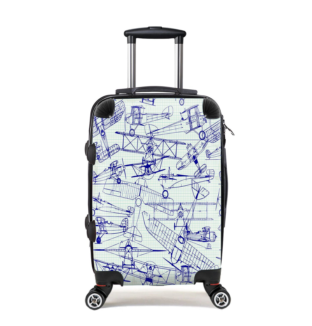 Amazing Drawings of Old Aircrafts Designed Cabin Size Luggages