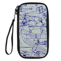 Thumbnail for Amazing Drawings of Old Aircrafts Designed Travel Cases & Wallets