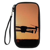 Thumbnail for Amazing Drone in Sunset Designed Travel Cases & Wallets