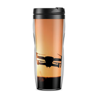Thumbnail for Amazing Drone in Sunset Designed Travel Mugs