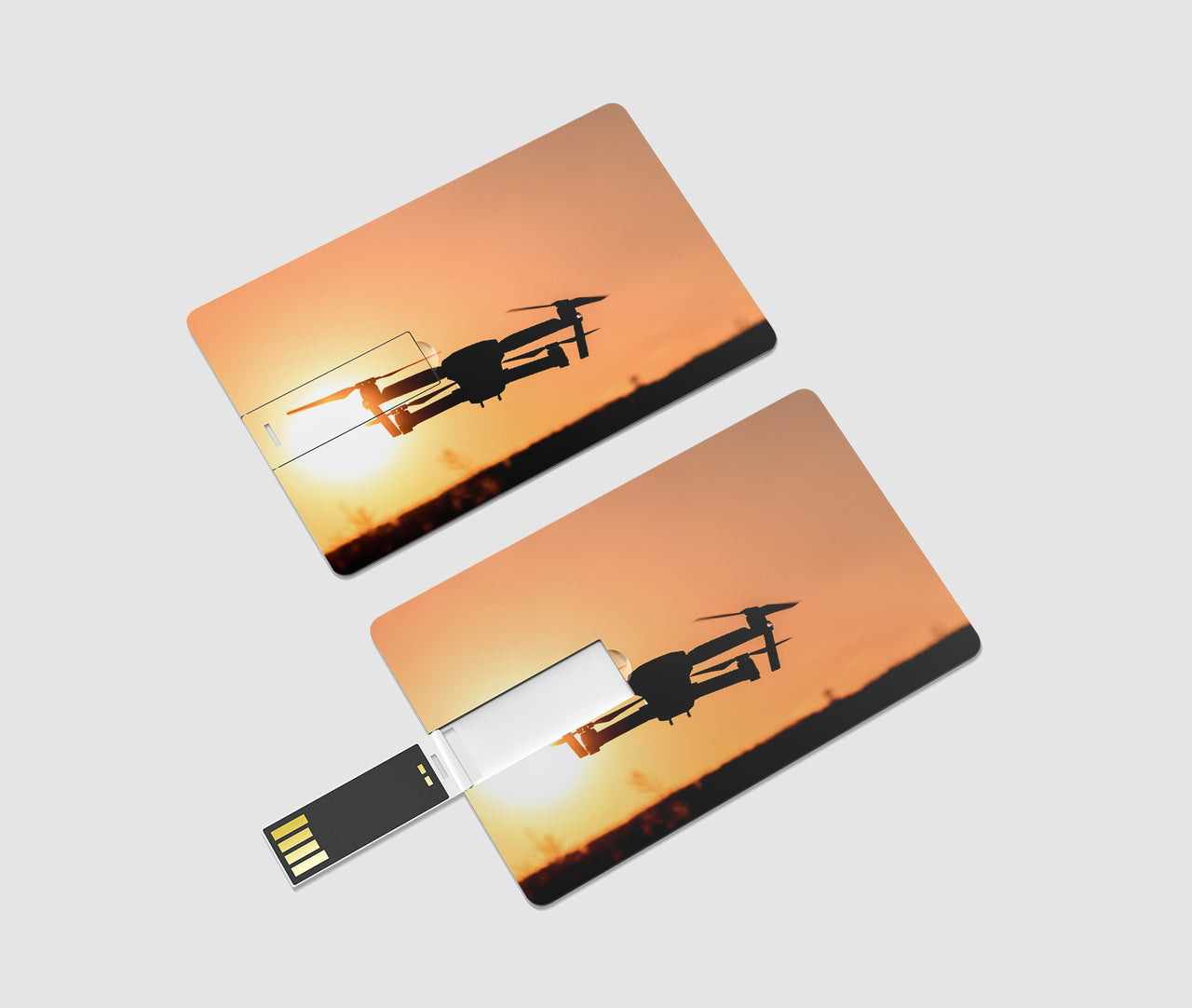 Amazing Drone in Sunset Designed USB Cards