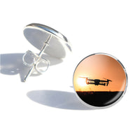Thumbnail for Amazing Drone in Sunset Designed Stud Earrings