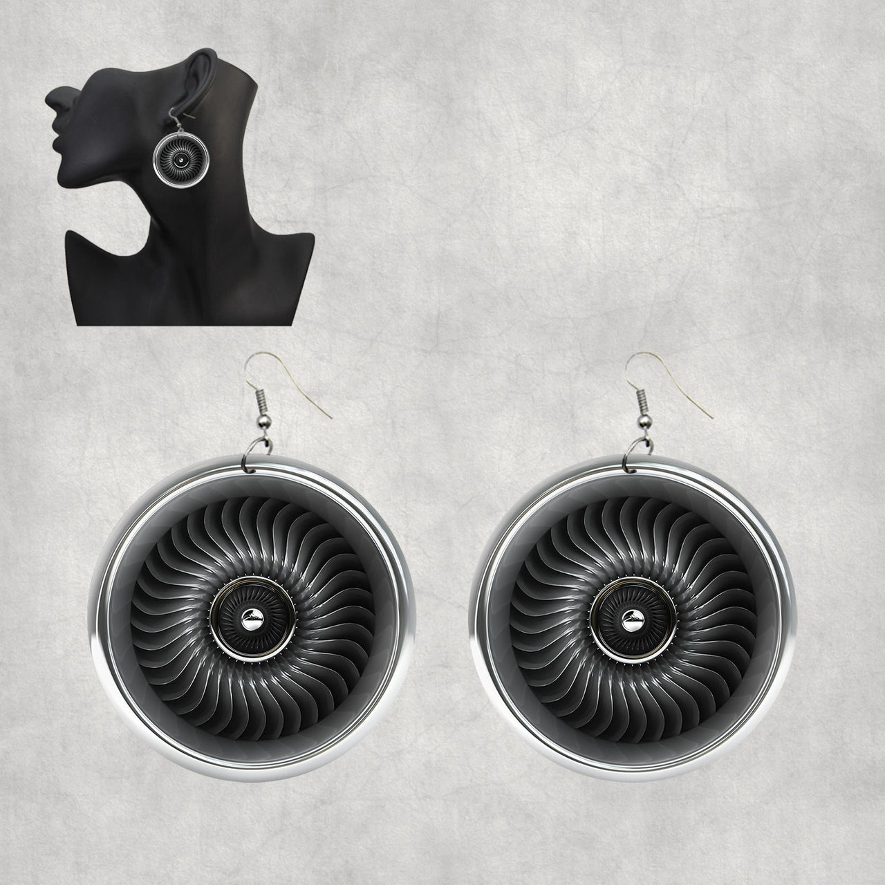 Amazing Graphical Style Engine (2) Designed Wooden Drop Earrings