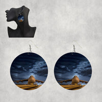 Thumbnail for Amazing Military Aircraft at Night Designed Wooden Drop Earrings