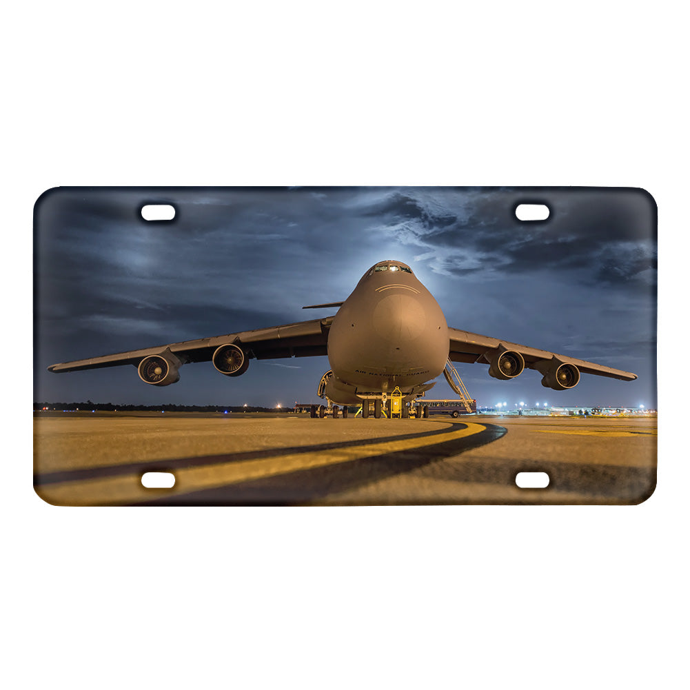 Amazing Military Aircraft at Night Designed Metal (License) Plates