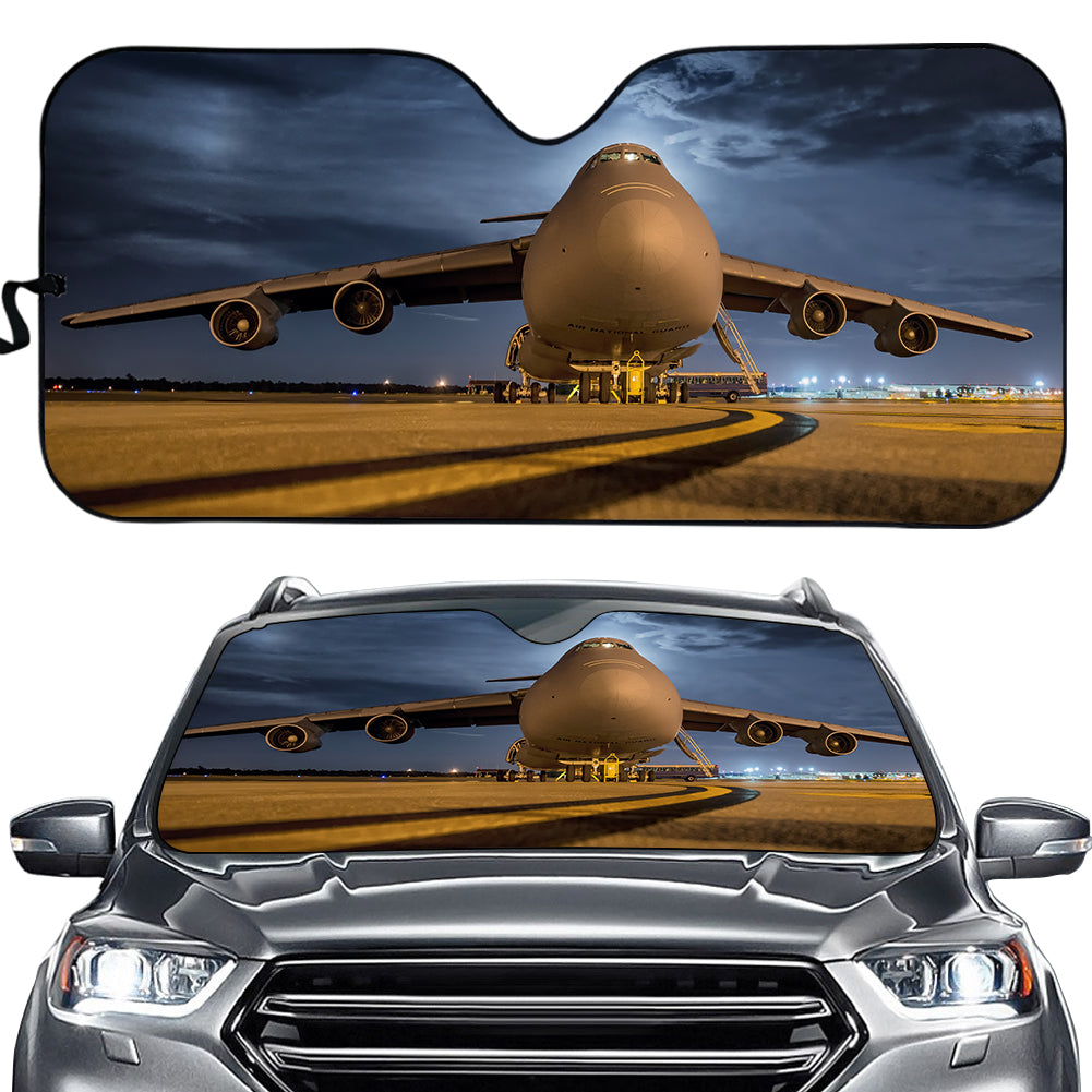 Amazing Military Aircraft at Night Designed Car Sun Shade