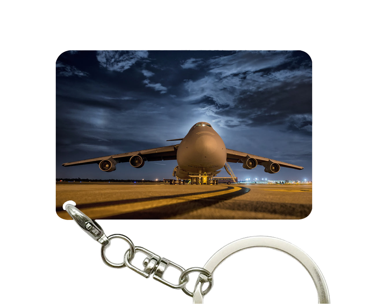 Amazing Military Aircraft at Night Designed Key Chains