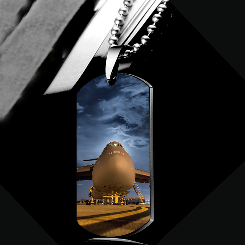 Amazing Military Aircraft at Night Designed Metal Necklaces