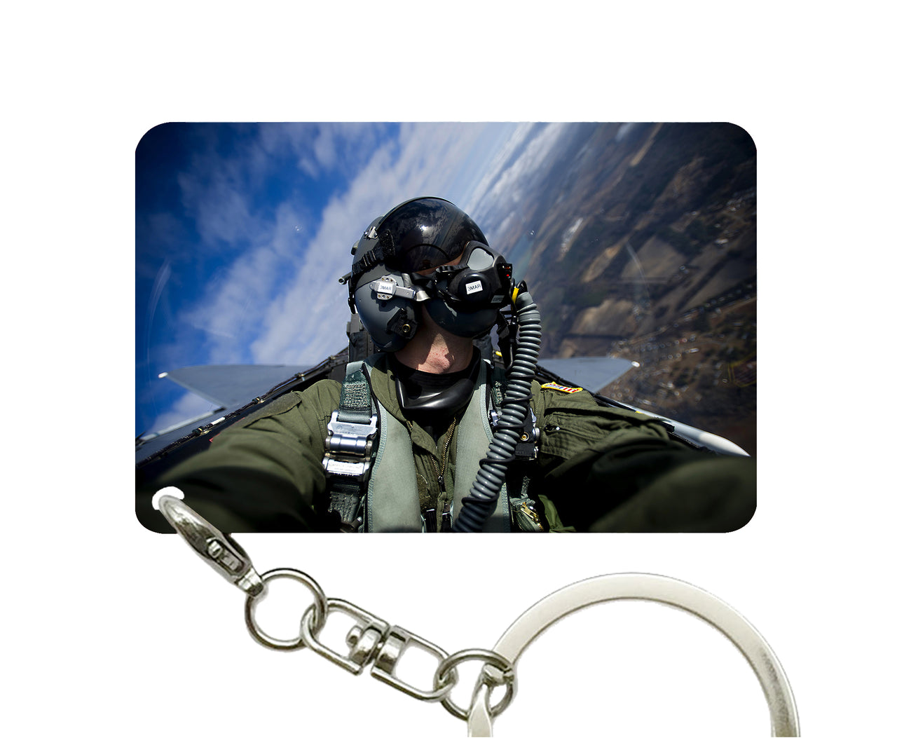 Amazing Military Pilot Selfie Designed Key Chains