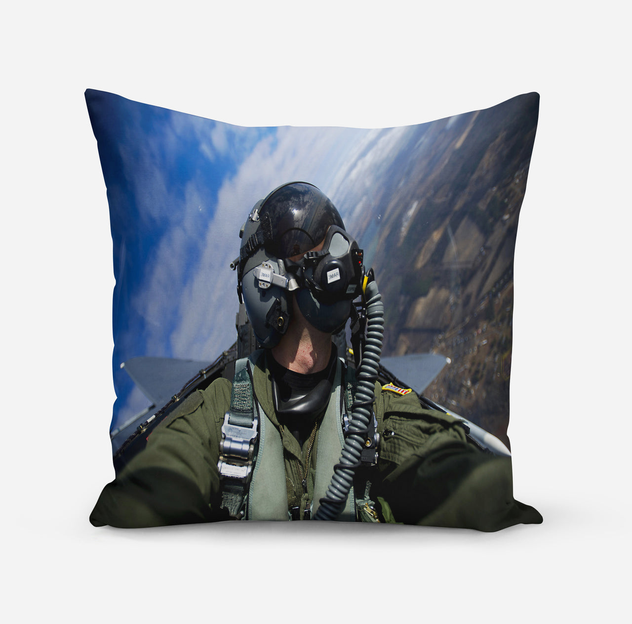 Amazing Military Pilot Selfie Designed Pillows