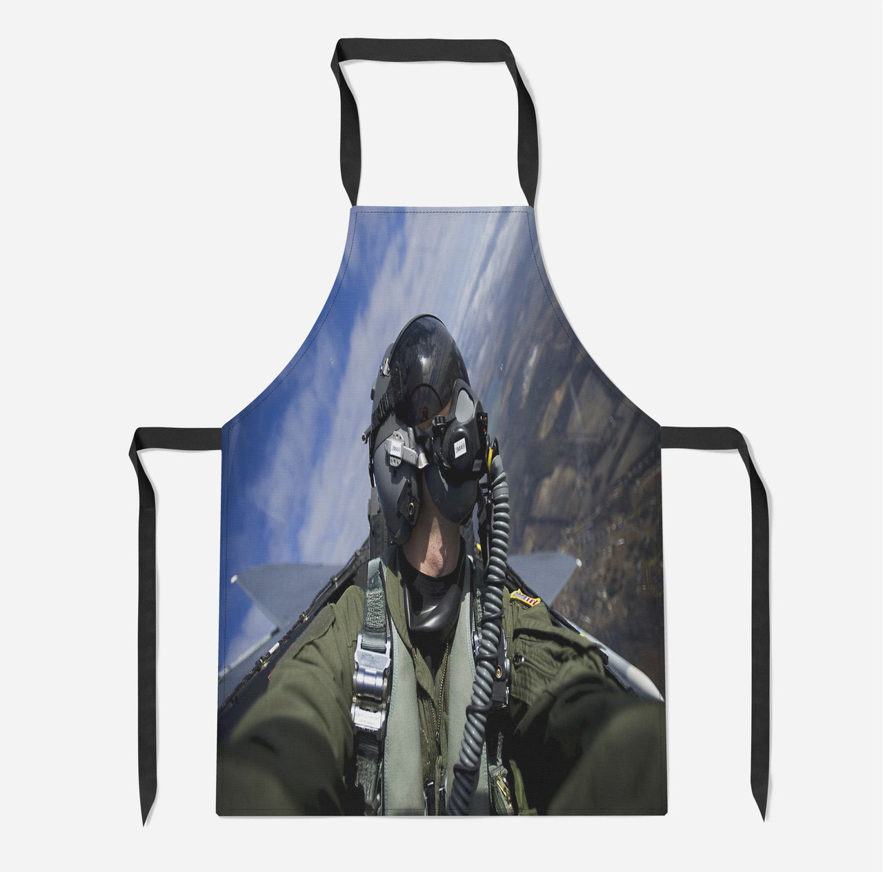 Amazing Military Pilot Selfie Designed Kitchen Aprons