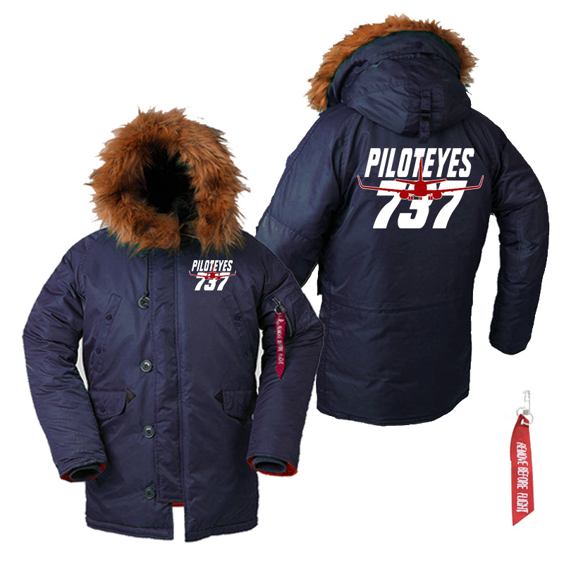 Amazing Piloteyes737 Designed Parka Bomber Jackets