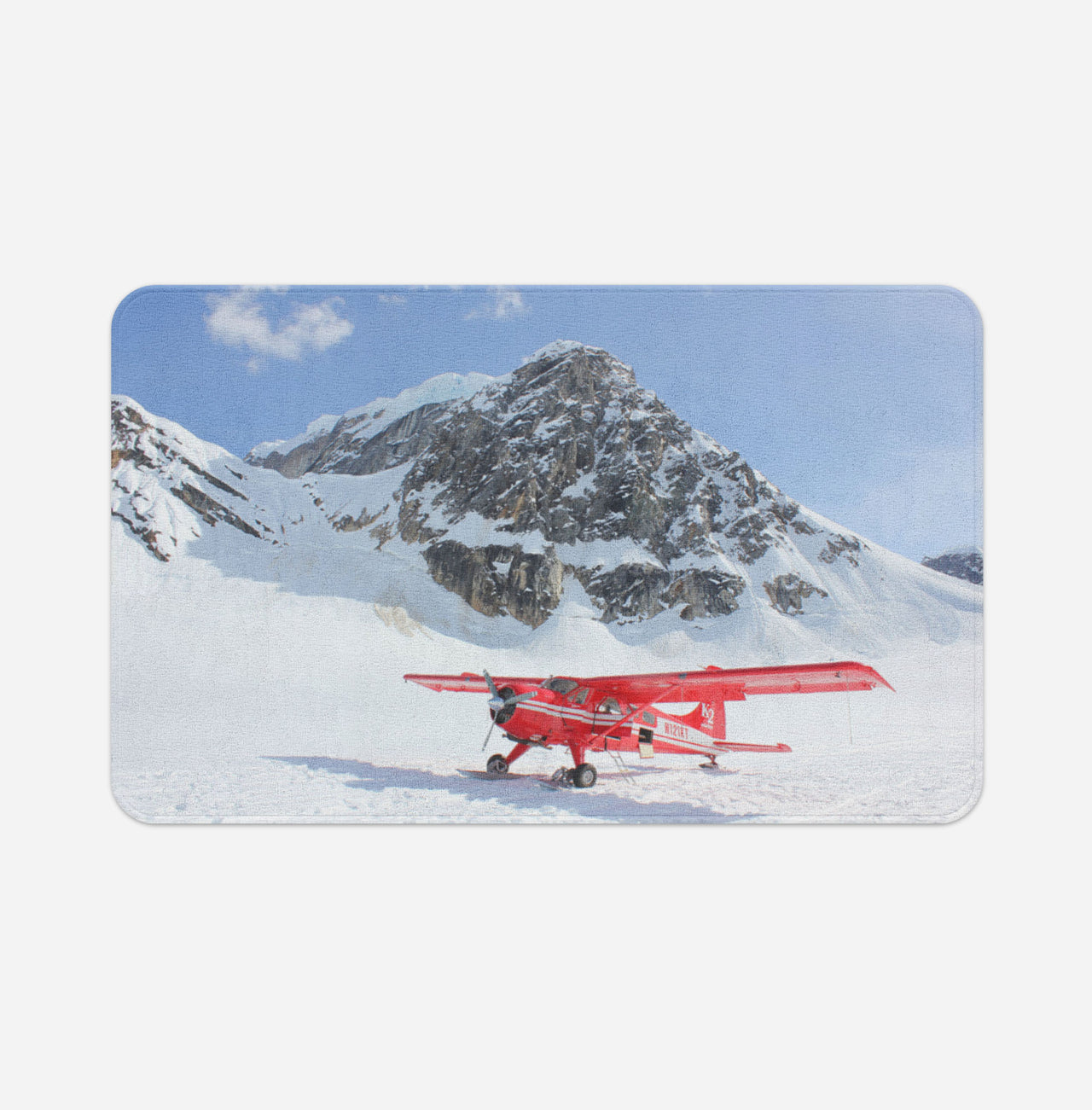 Amazing Snow Airplane Designed Bath Mats