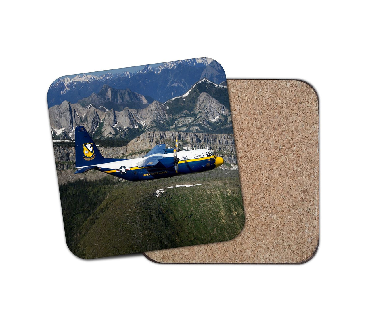 Amazing View with Blue Angels Aircraft Designed Coasters