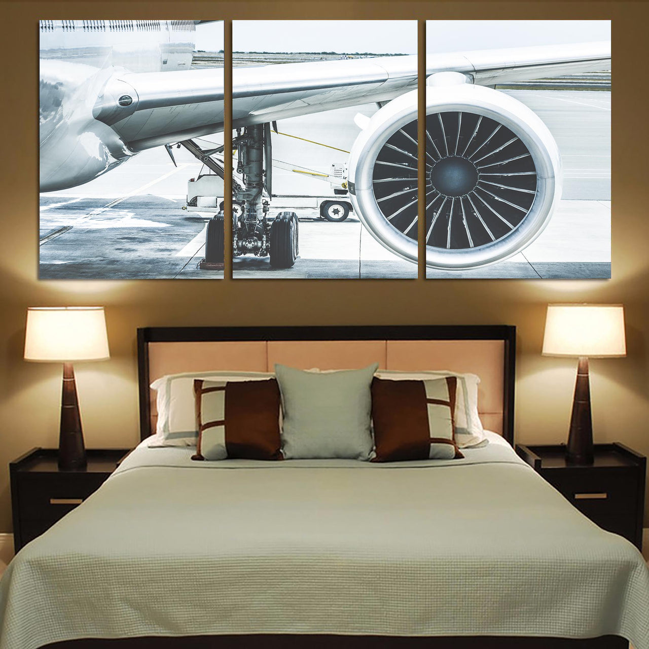 Amazing Aircraft & Engine Printed Canvas Posters (3 Pieces)