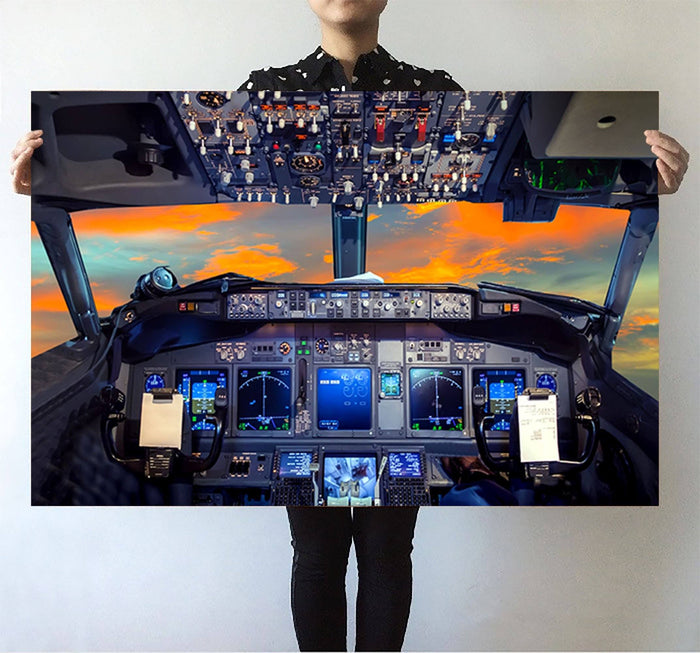 Amazing Boeing 737 Cockpit Printed Posters Aviation Shop 