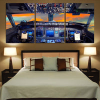 Thumbnail for Amazing Boeing 737 Cockpit Printed Canvas Posters (3 Pieces) Aviation Shop 