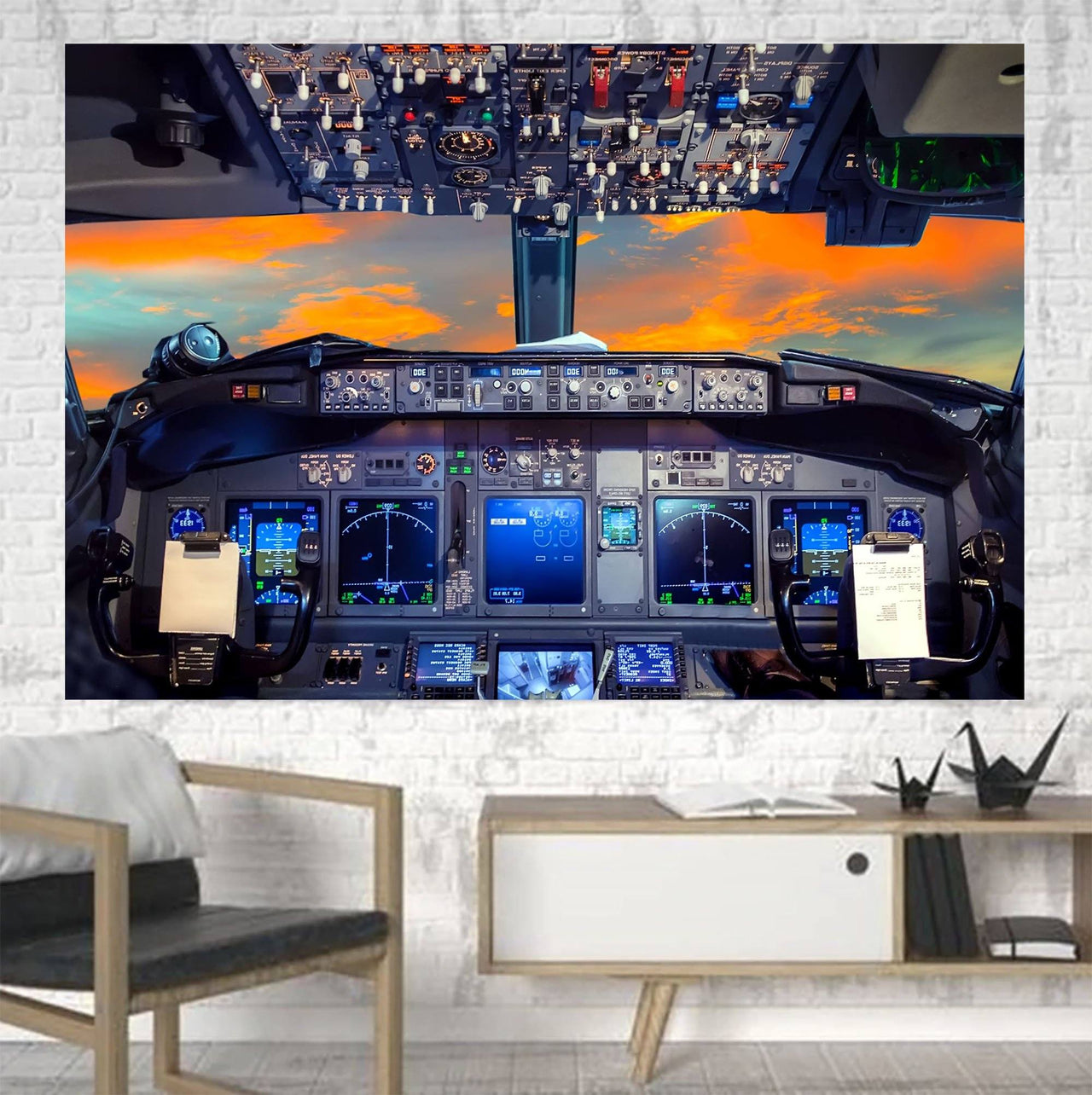 Amazing Boeing 737 Printed Canvas Posters (1 Piece) Aviation Shop 