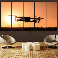 Thumbnail for Amazing Drone in Sunset Printed Canvas Prints (5 Pieces) Aviation Shop 