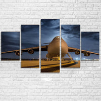 Thumbnail for Amazing Military Aircraft at Night Printed Multiple Canvas Poster Aviation Shop 